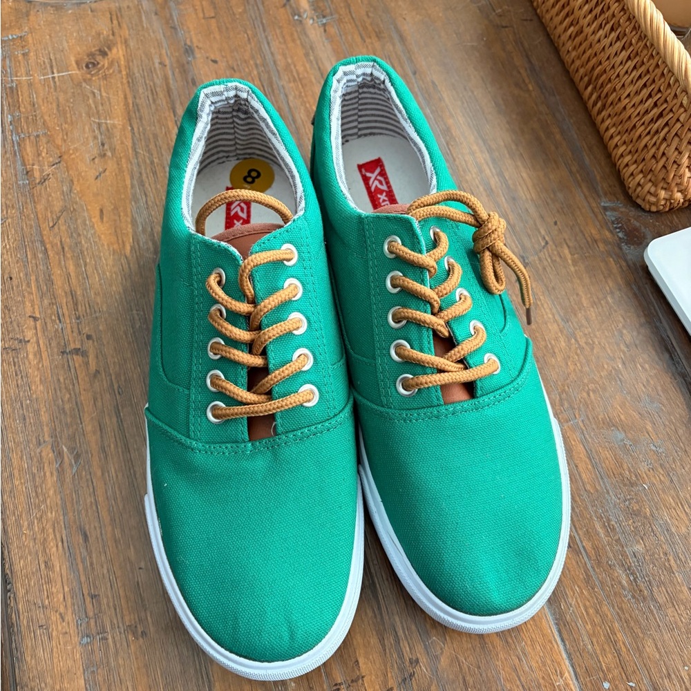 Green Canvas Sneakers